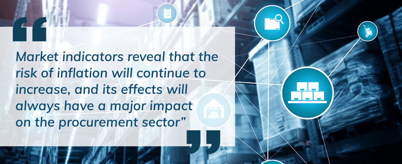 Market indicators reveal that the risk of inflation will continue to increase, and its effects will always have a major impact on the procurement sector